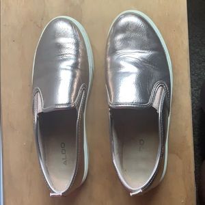 Metallic slip-ons